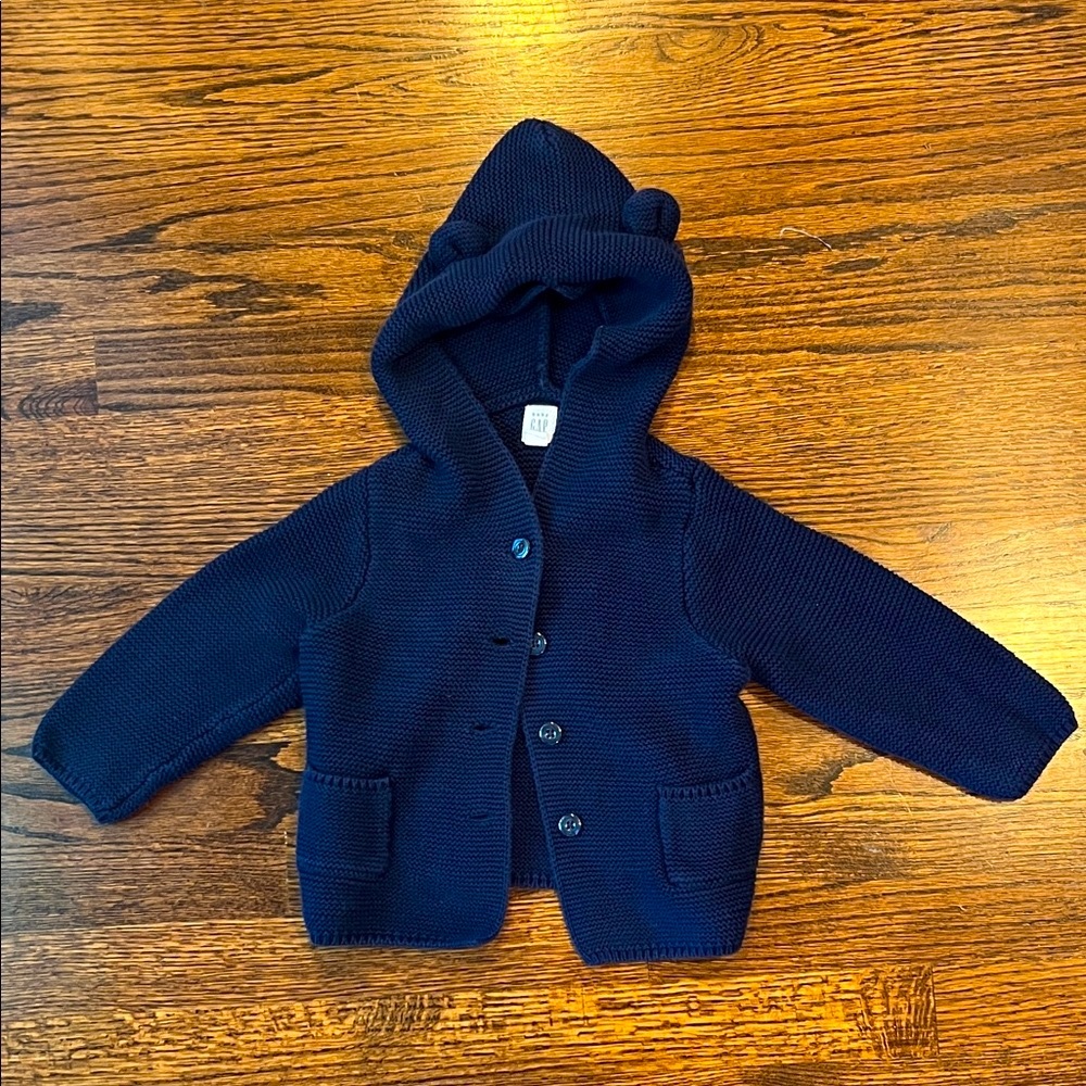 GAP Navy Kids Hooded Sweater with Bunny Ears on Hood, Easter